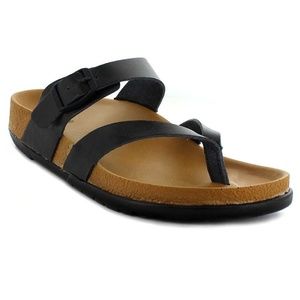 Aerosoft Strappy Comfortable Footwear Sandal Black